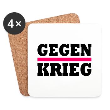 Gegen krieg - Untersetzer (4er-Set) - Weiß - Vorne