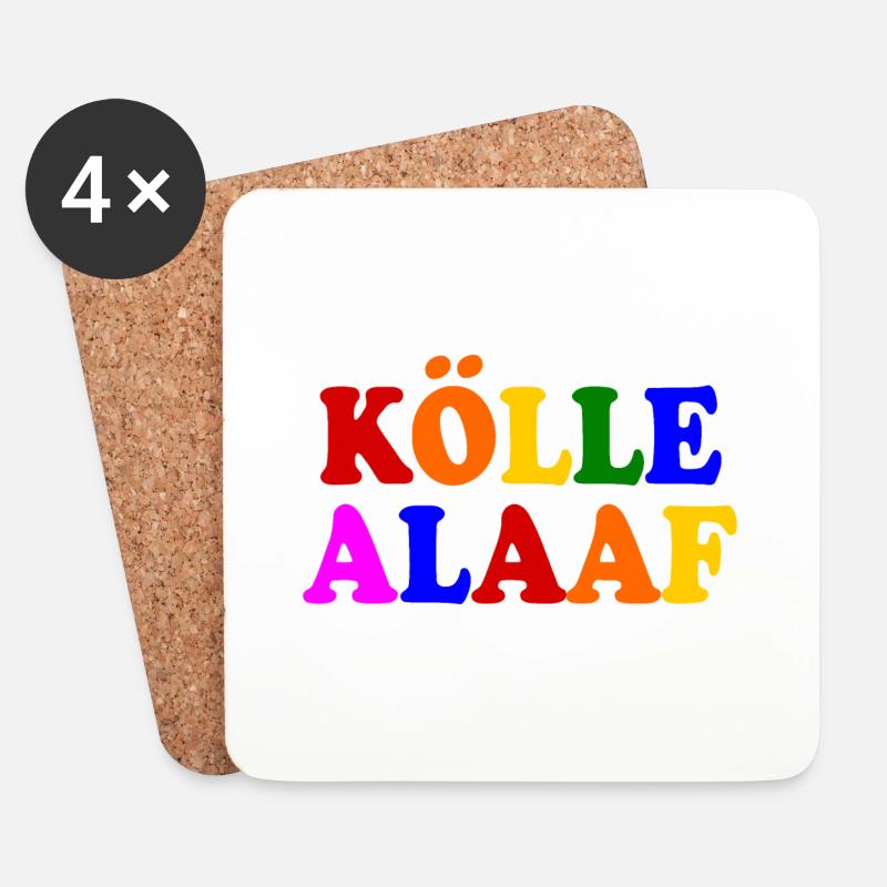 Kölle alaaf - Untersetzer (4er-Set) - Weiß