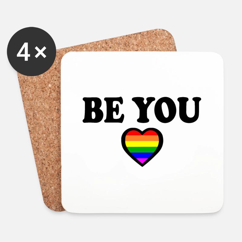 Be you - Untersetzer (4er-Set) - Weiß
