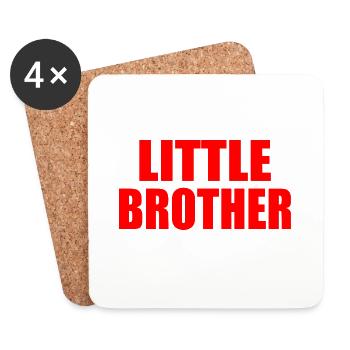 Little brother - Dessous de verre (lot de 4) - blanc - Devant