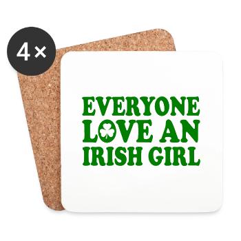 everyone loves an irish girl - Dessous de verre (lot de 4) - blanc - Devant