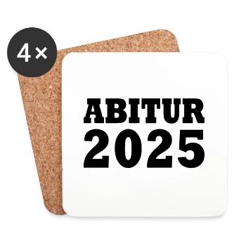 Abitur 2025 - Untersetzer (4er-Set) - Weiß - Vorne