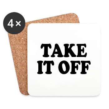 Take it off - Untersetzer (4er-Set) - Weiß - Vorne