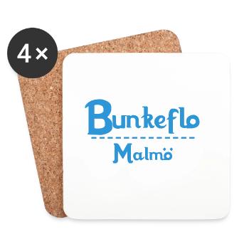 Centrum Malmö – Blue Text Design - Untersetzer (4er-Set) - Weiß - Vorne