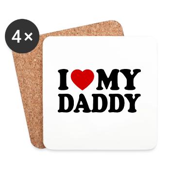 I love my daddy - Coasters (set of 4) - white - Front