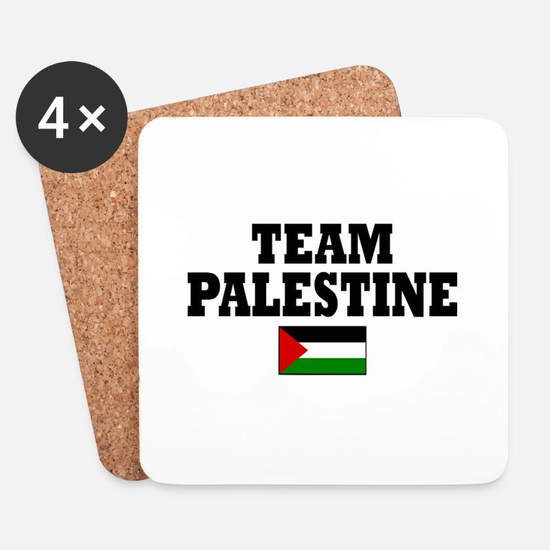 Team palestine - Untersetzer (4er-Set) - Weiß