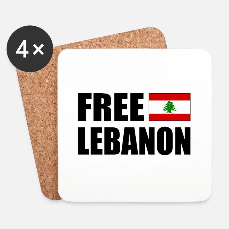 Free palestine - Untersetzer (4er-Set) - Weiß
