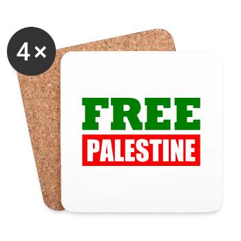 Free palestine - Coasters (set of 4) - white - Front
