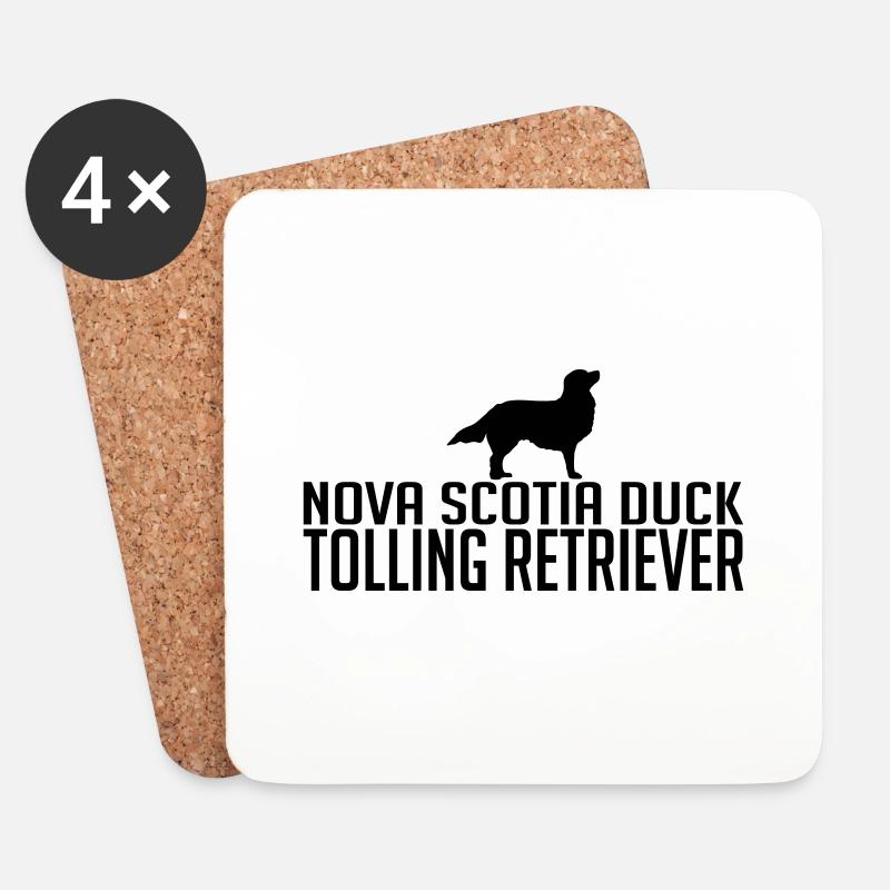 NOVA SCOTIA DUCK TOLLING RETRIEVER Hunderasse - Untersetzer (4er-Set) - Weiß