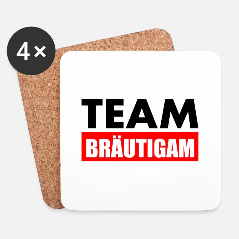 Team bräutigam - Untersetzer (4er-Set) - Weiß