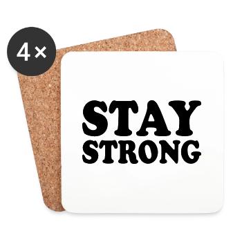 Stay strong - Coasters (set of 4) - white - Front