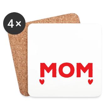 Rookie Mom des Jahres Neue Mutter Muttertag Mutter - Untersetzer (4er-Set) - Weiß - Vorne