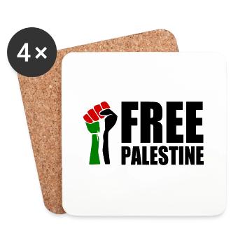 Free palestine - Coasters (set of 4) - white - Front
