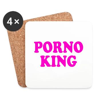 Porno king - Dessous de verre (lot de 4) - blanc - Devant