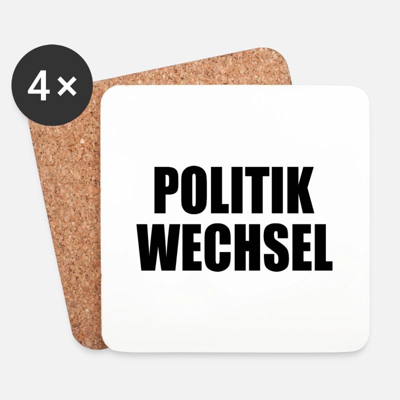 politikwechsel - Untersetzer (4er-Set) - Weiß