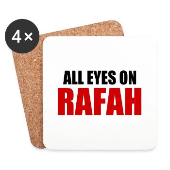 all eyes on rafah - Untersetzer (4er-Set) - Weiß - Vorne