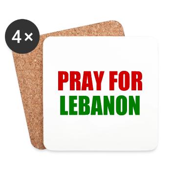 Pray for lebanon - Untersetzer (4er-Set) - Weiß - Vorne