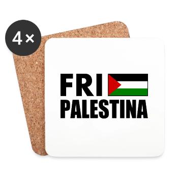 Fri palestina - Coasters (set of 4) - white - Front