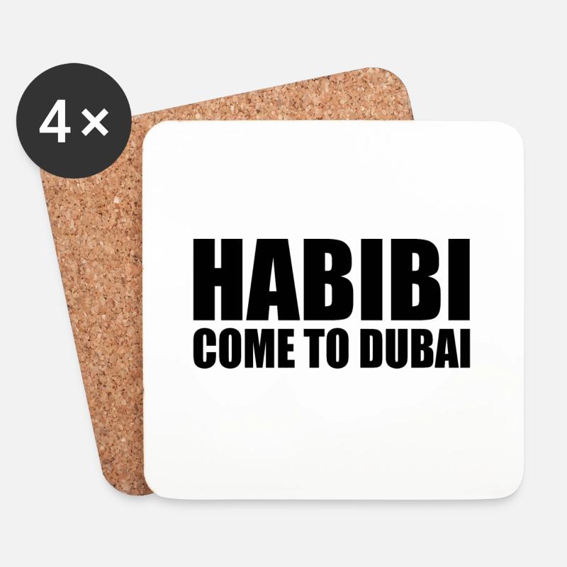 habibi come to dubai - Untersetzer (4er-Set) - Weiß