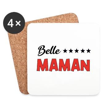 Belle maman - Dessous de verre (lot de 4) - blanc - Devant