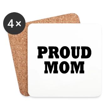 Proud mom - Untersetzer (4er-Set) - Weiß - Vorne