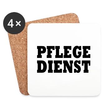 Pflegedienst - Untersetzer (4er-Set) - Weiß - Vorne