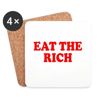 Eat the rich - Untersetzer (4er-Set) - Weiß - Vorne