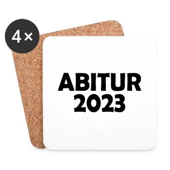 Abitur 2023 - Untersetzer (4er-Set) - Weiß - Vorne
