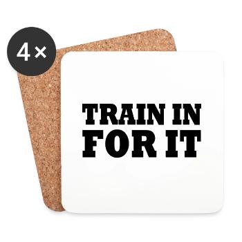 Train in for it - Untersetzer (4er-Set) - Weiß - Vorne