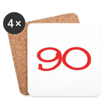 ANNIVERSARY. HAPPY BIRTHDAY. HAPPY BIRTHDAY - Coasters (set of 4) - white - Front