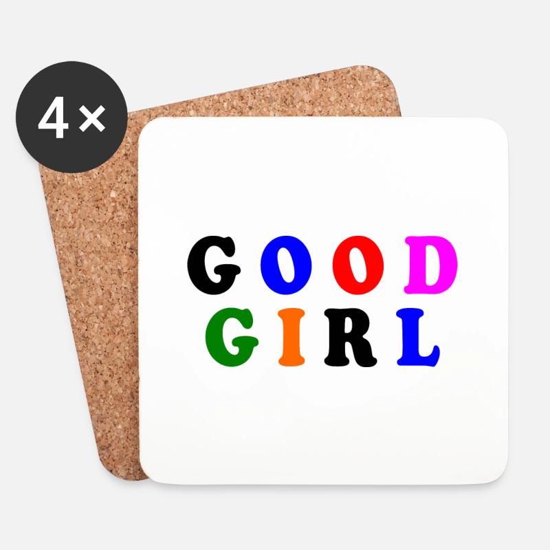 Good girl - Untersetzer (4er-Set) - Weiß