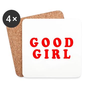 Good girl - Dessous de verre (lot de 4) - blanc - Devant