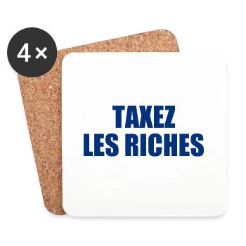 taxez les riches - Dessous de verre (lot de 4) - blanc - Devant