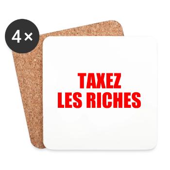 Tax the rich - Coasters (set of 4) - white - Front