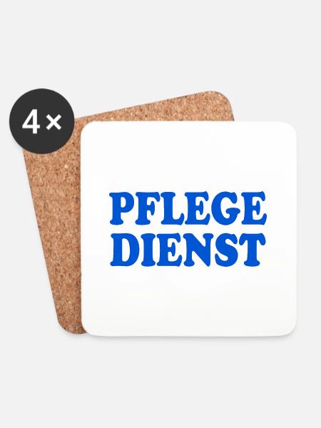 pflegedienst - Untersetzer (4er-Set) - Weiß
