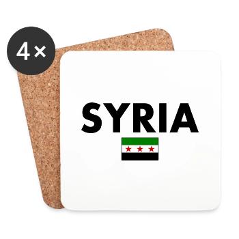 Syrie - Dessous de verre (lot de 4) - blanc - Devant