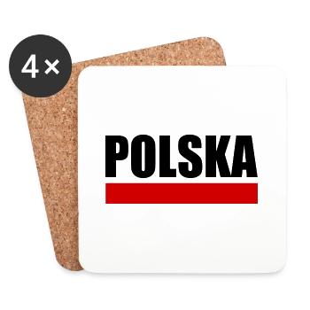 Polen flagge - Untersetzer (4er-Set) - Weiß - Vorne