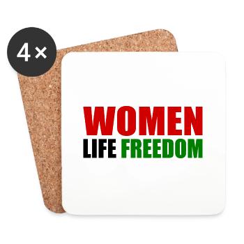 Women life freedom - Untersetzer (4er-Set) - Weiß - Vorne