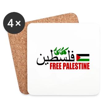 Free palestine فلسطين - Coasters (set of 4) - white - Front