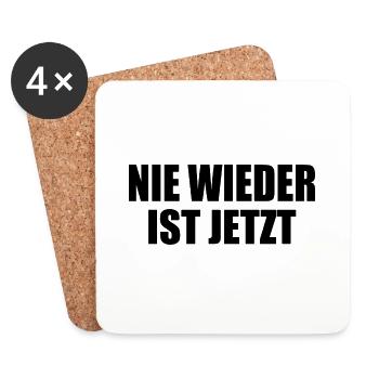 Nie wieder ist jetzt - Untersetzer (4er-Set) - Weiß - Vorne