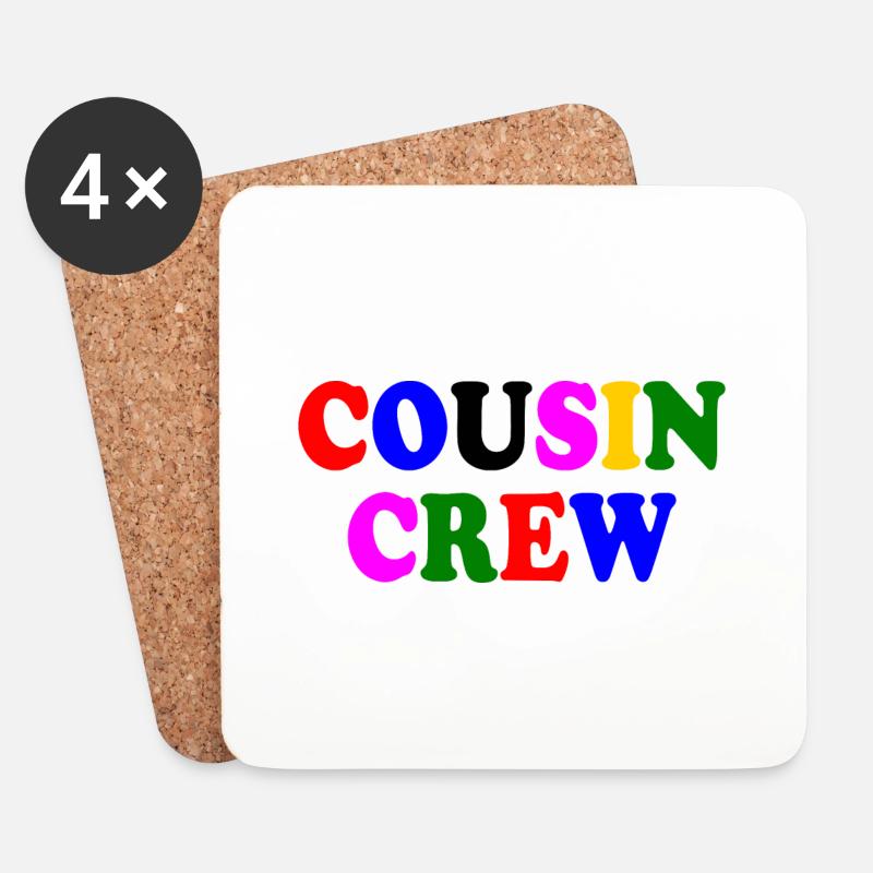 Cousin crew - Untersetzer (4er-Set) - Weiß