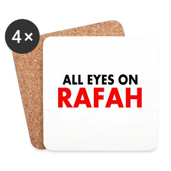 all eyes on rafah - Dessous de verre (lot de 4) - blanc - Devant
