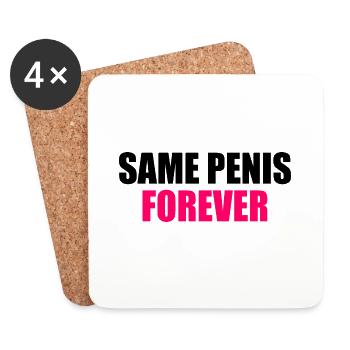 Same penis forever - Coasters (set of 4) - white - Front