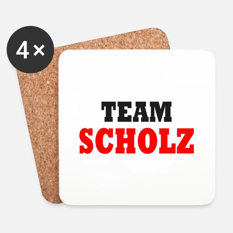 Team scholz - Untersetzer (4er-Set) - Weiß