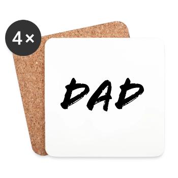 Papa - Untersetzer (4er-Set) - Weiß - Vorne
