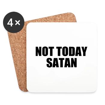 Not today satan - Coasters (set of 4) - white - Front