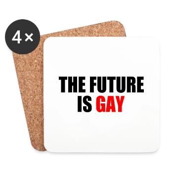 The future is gay - Untersetzer (4er-Set) - Weiß - Vorne