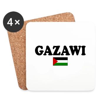 Gazawi gaza - Coasters (set of 4) - white - Front