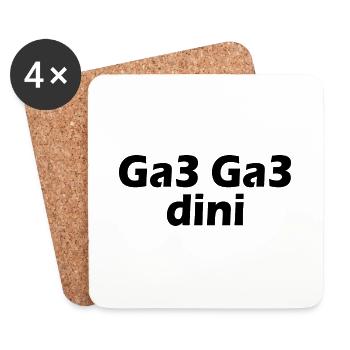 Ga3 ga3 dini - Dessous de verre (lot de 4) - blanc - Devant