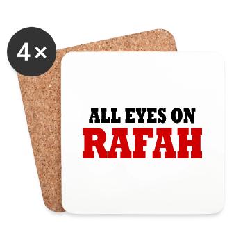 all eyes on rafah - Dessous de verre (lot de 4) - blanc - Devant